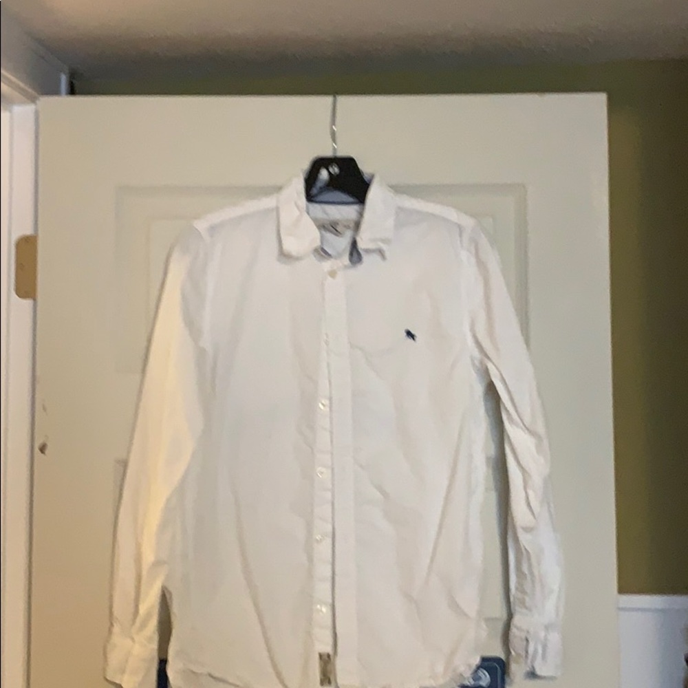 White l/s button up